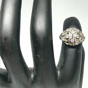 Antique Sterling Silver Cocktail Ring 3.4grams